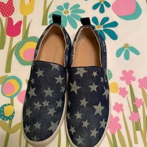 Lexi & Abbie Elana Blue Stars Canvas Sneakers Size 8. New without Tags.